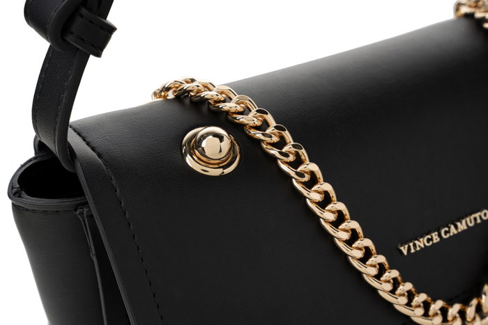 Vince Camuto Bolso Bandolera Sorrento - Black, Bolso de Piel Sintética para Mujer, Elegante y Duradero